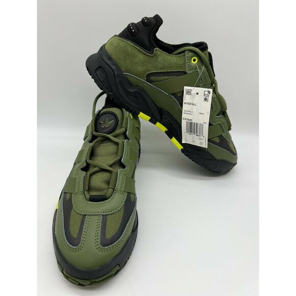 Adidas Niteball Men's Sneakers Olive Green Black FX7645 Size 7.5 NWT - Picture 12 of 12